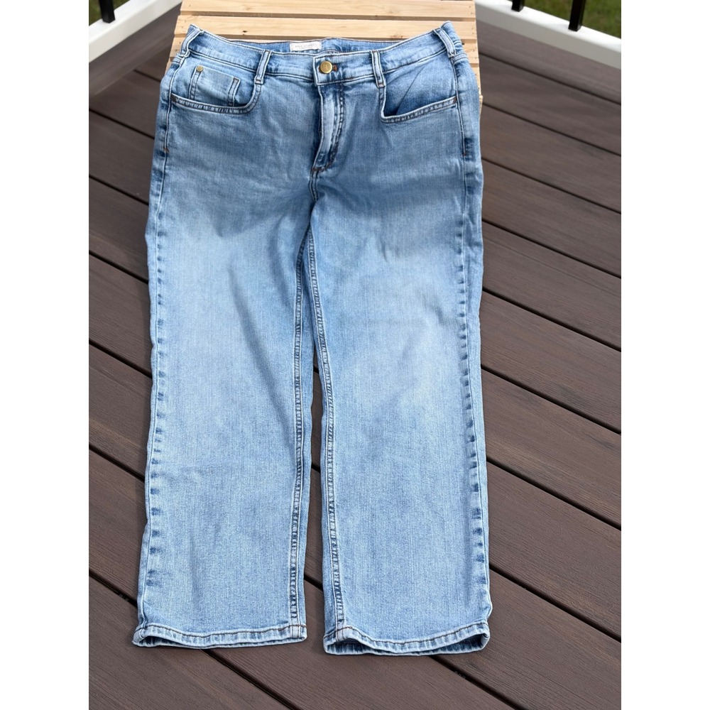 Pilcro Letterpress Light Wash Straight Leg Jeans Anthropology Bohemian